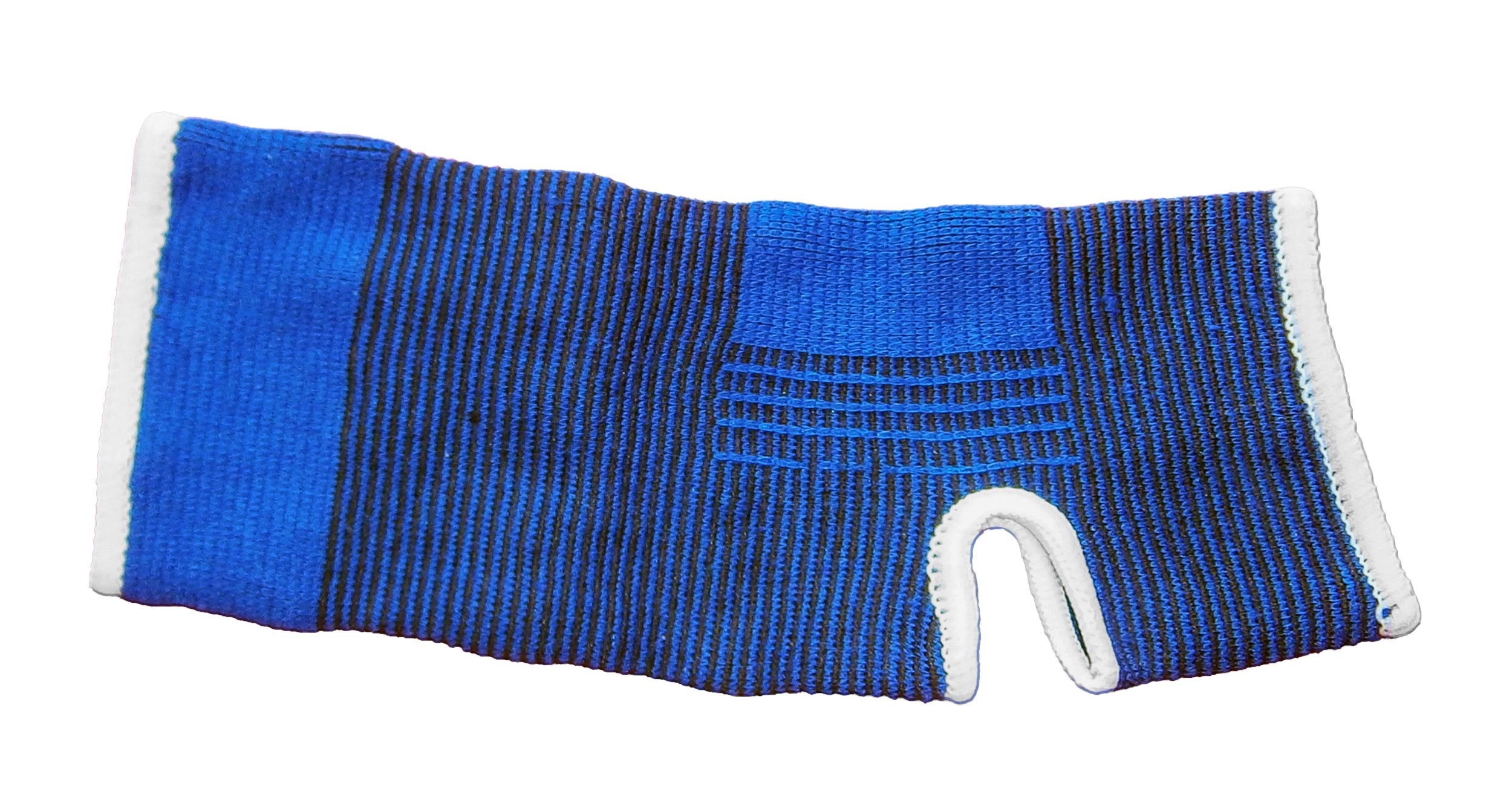 LifeMed Fußbandage FUßBANDAGE elastisch Sprunggelenkbandage Knöchelstütze (Größe L - 21), blau Fußgelenk Bandage Sportbandage Sport Fitness Training