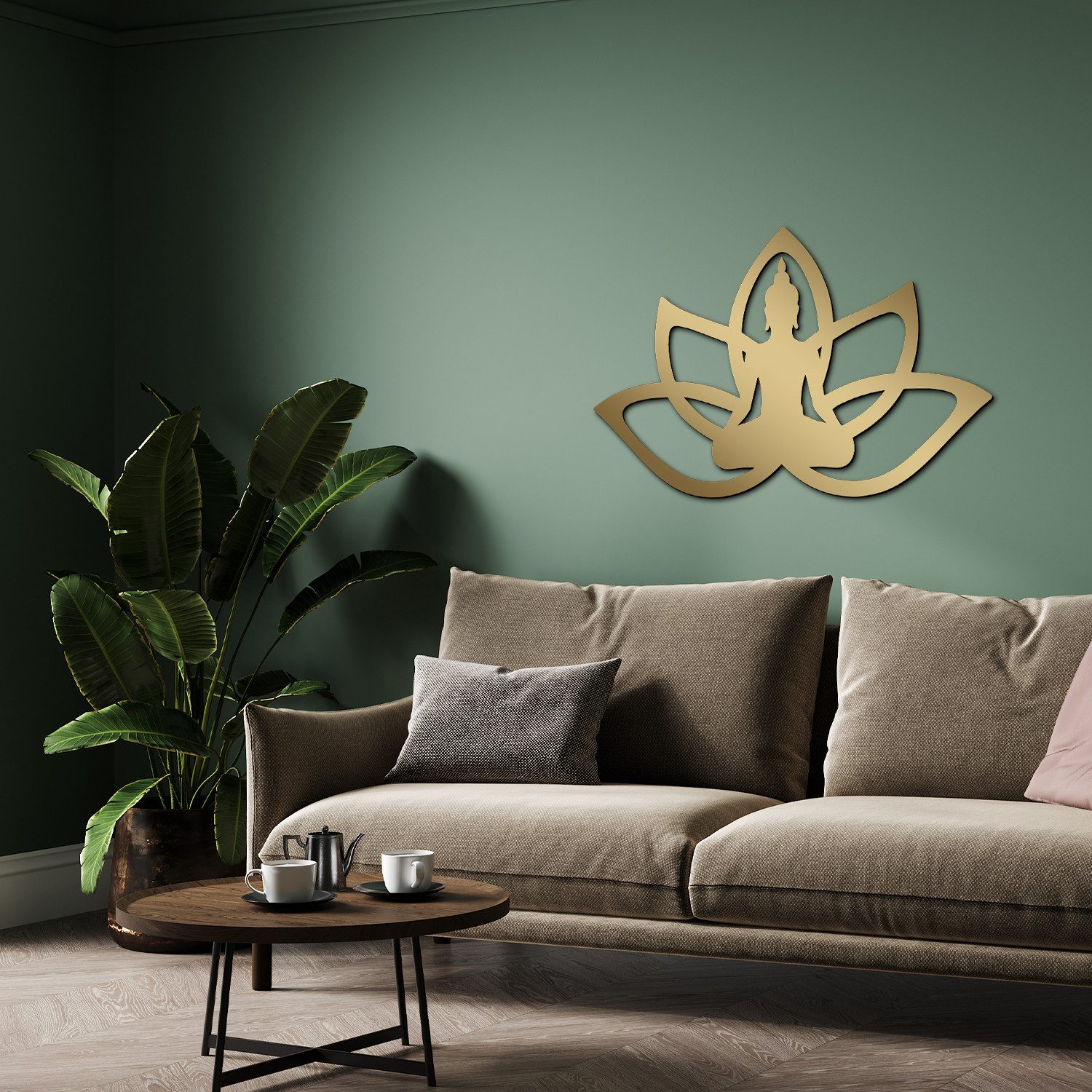 Namofactur Wandtattoo Buddha im Lotus XXL Wandtattoo