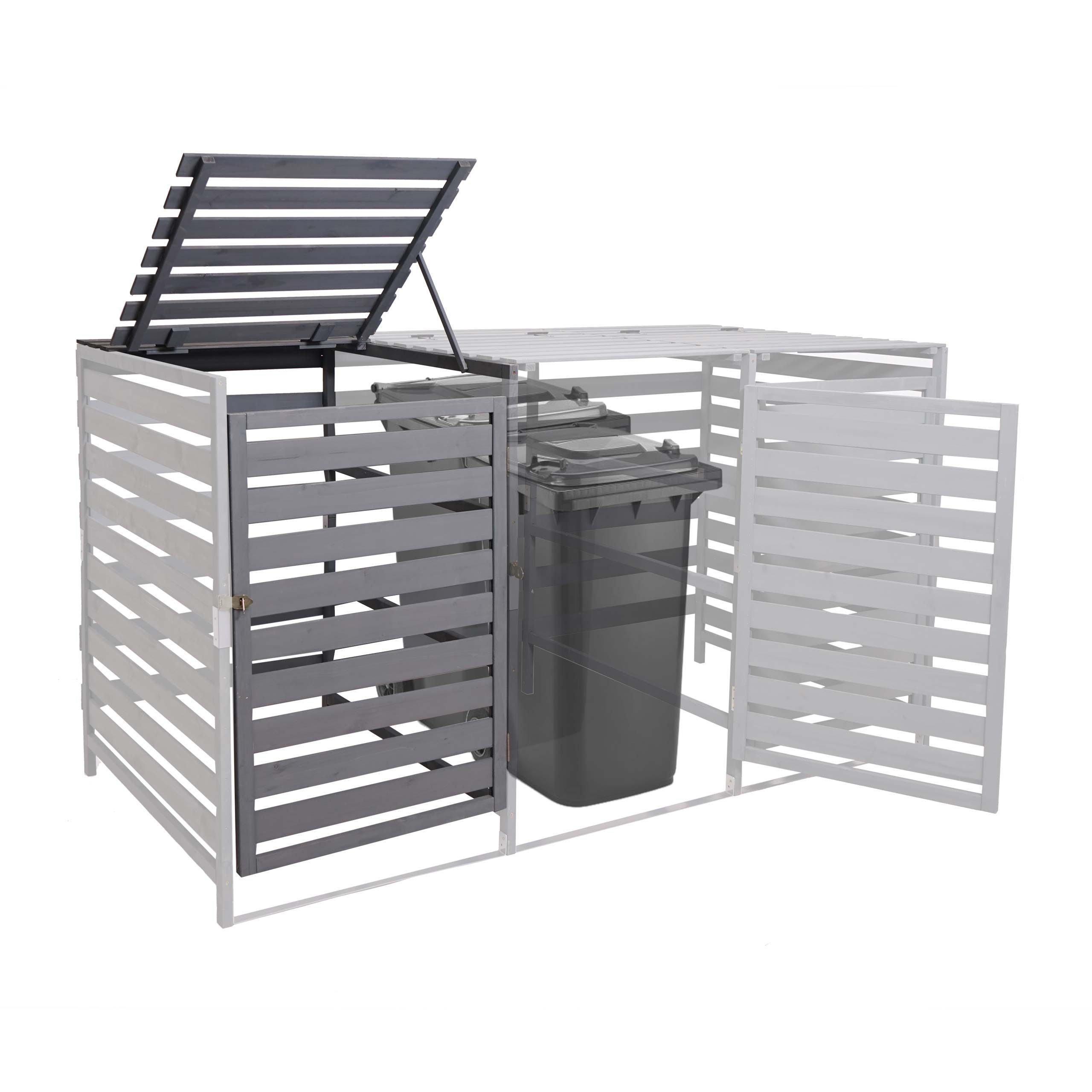 PROREGAL® Mülltonnenbox XL 1er-/2er-Mülltonnenverkleidung Erweiterung 114x67x97cm, Farbe
