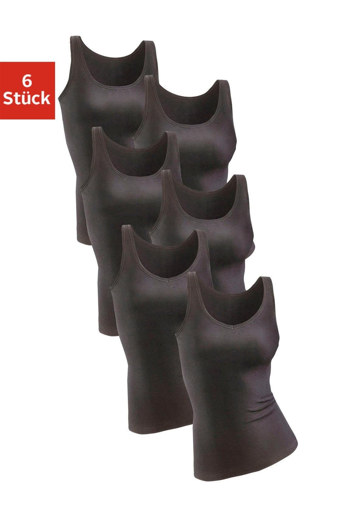 petite fleur Achselhemd (6er-Pack) aus reiner Baumwolle, Tanktop, Unterzieh günstig online kaufen