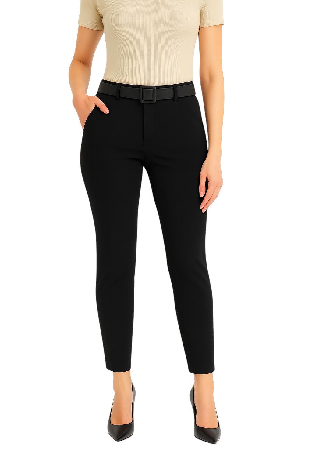 Mississhop Stretch-Hose Chinos Damen Stretchhose mit Reißverschluss M.434
