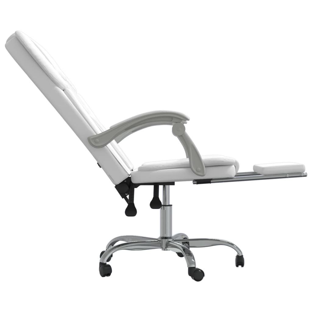 St) Liegefunktion Bürostuhl vidaXL | Weiß mit Weiß Kunstleder Weiß Bürostuhl (1