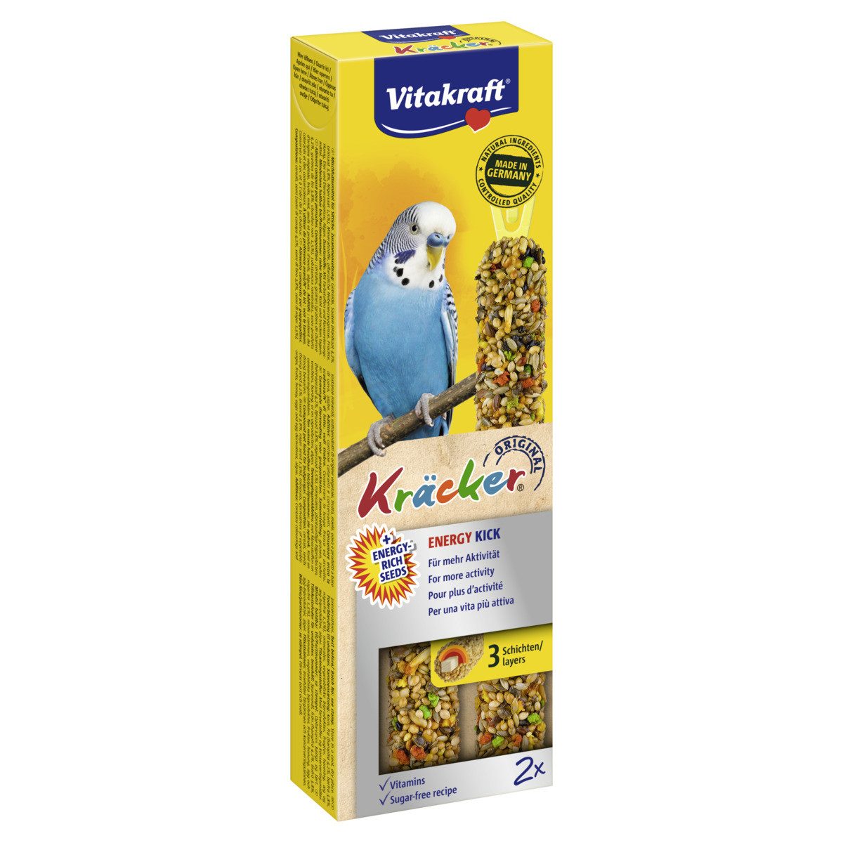 Vitakraft Kräcker® Energy Kick 2er / 60 g, Trockenfutter für: Vogel von Vitakraft