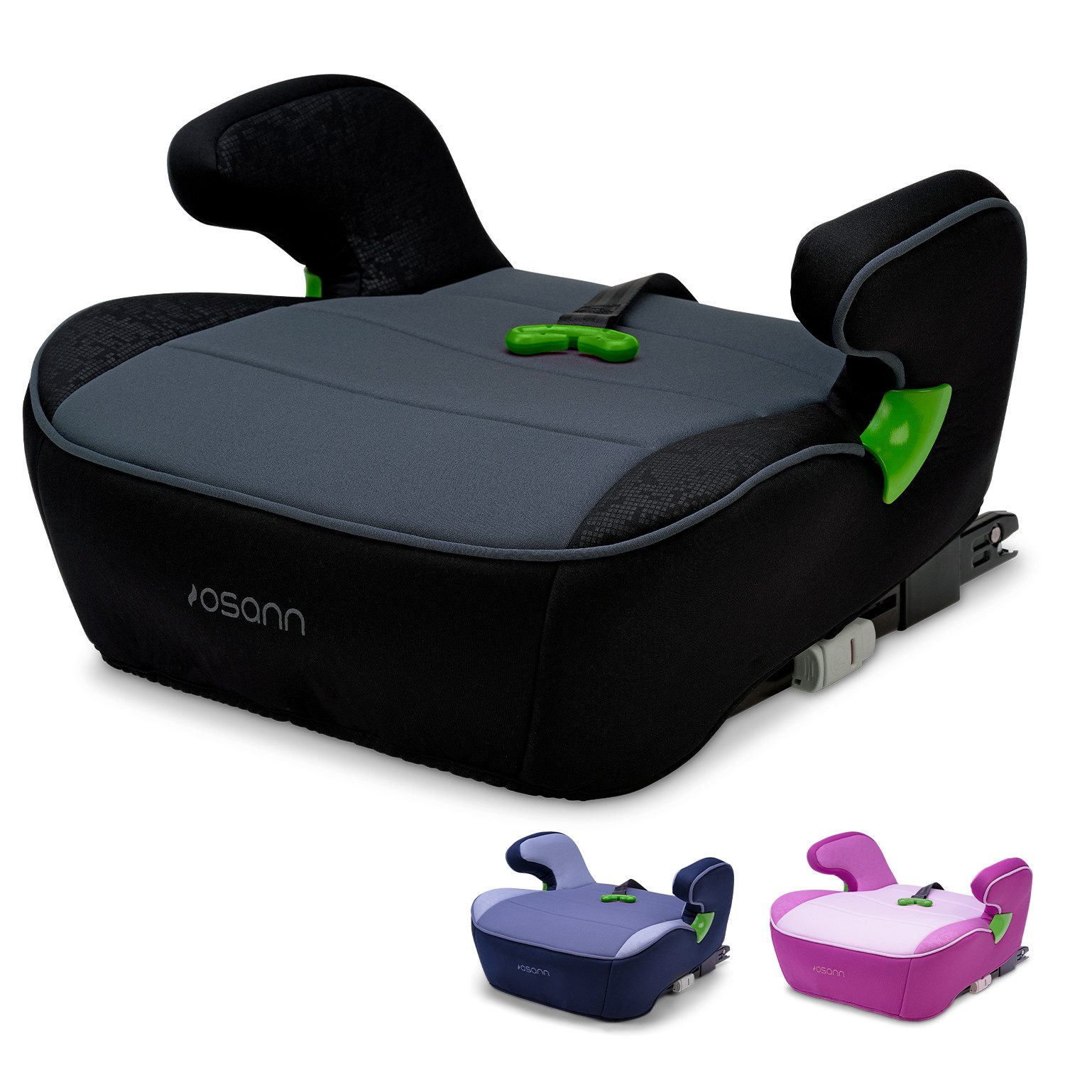 Osann Детские сиденьяrhöhung Junior Isofix Gurtfix i-Size, ab: 7 Jahren, bis: 12 Jahre, ab: 126 cm, bis: 150 cm, Sitzerhöhung Auto Kinder mit Isofix ab 126cm, Sitzschale, Booster