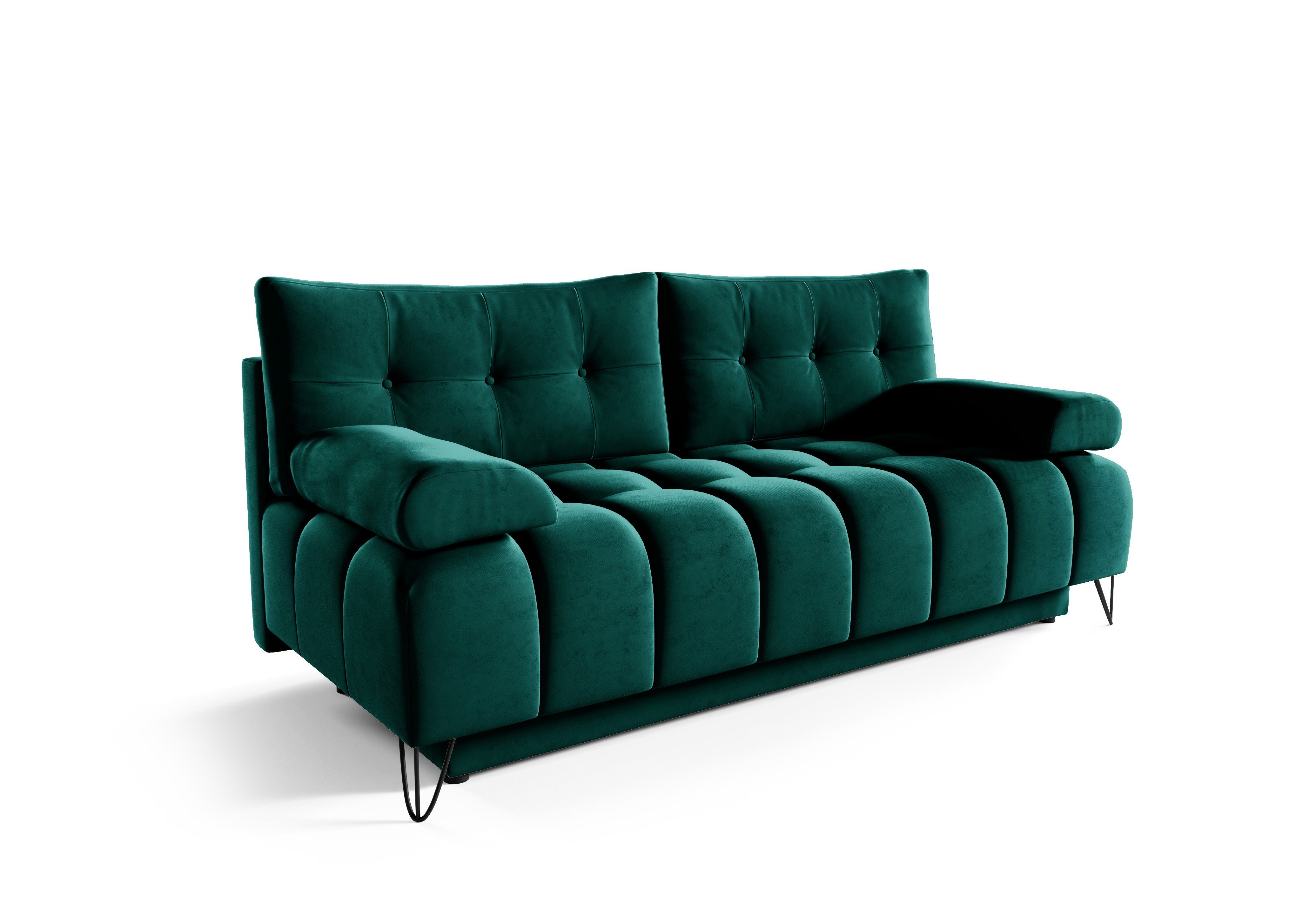 Schlafsofa mit Wohnlandschaft (BxHxT): BRODY, - Sofa Bettfunktion Wohnzimmer Couch Polstersofa für mit Bettkasten Schlaffunktion cm, 197x93x100 MOEBLO Sofagarnitur und