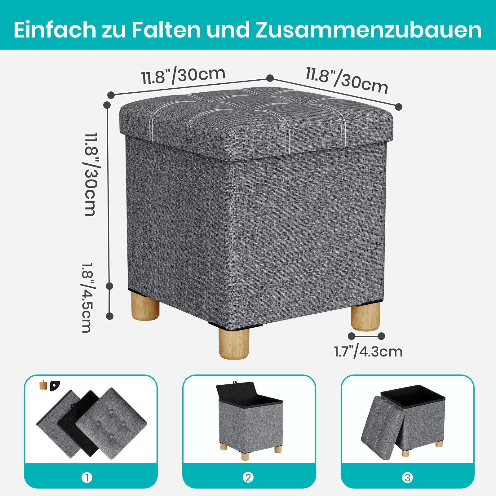 Oak&Tea Stauraumhocker Sitzhocker mit Stauraum – günstig online kaufen