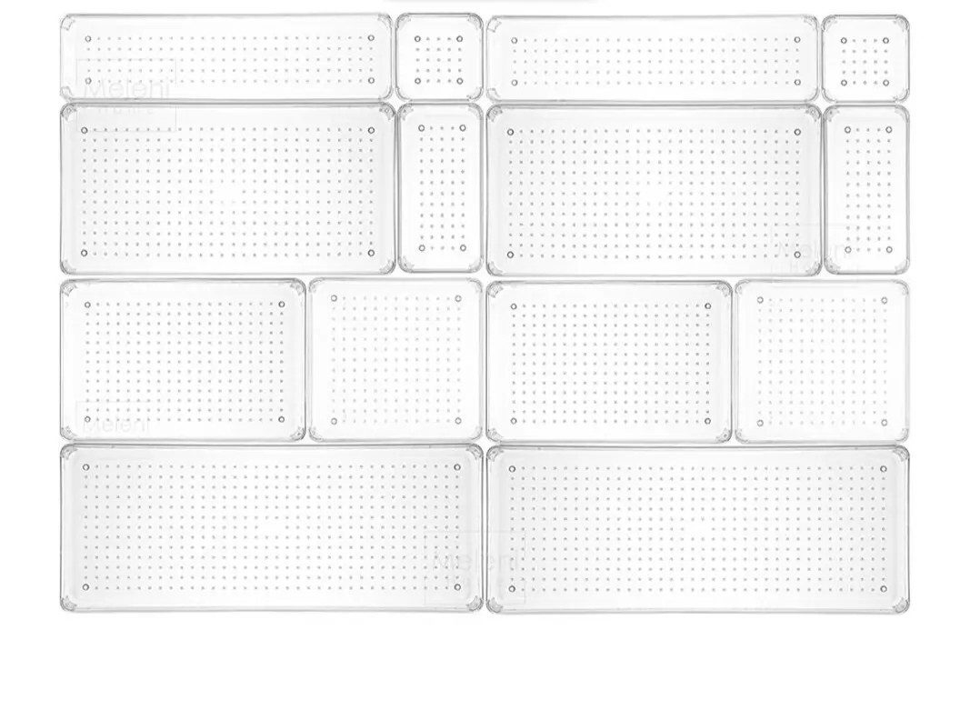 Parpalinam Badorganizer Organizer Schubladen Organizer mit 7 Größen, Schubladen Ordnungssystem (Spar-Set, 14 St)