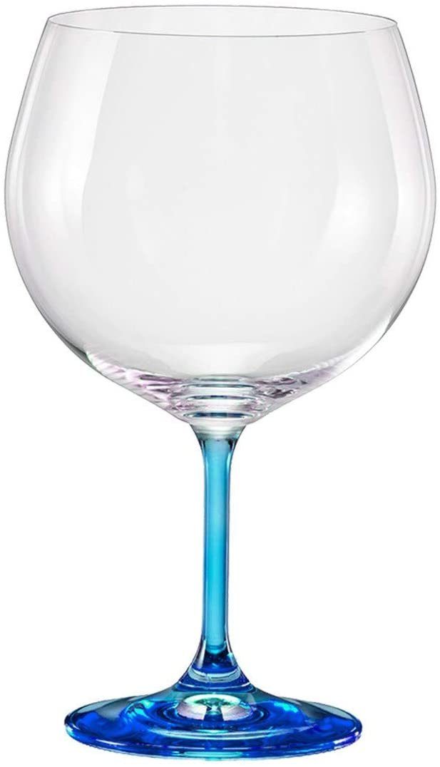 Crystalex Bowle-Set Gin & Tonic Rainbow 820 ml 4er Set (Set, 4-tlg., 4 x Gläser), farbig:grün, blau, lila, rot, Kristallglas