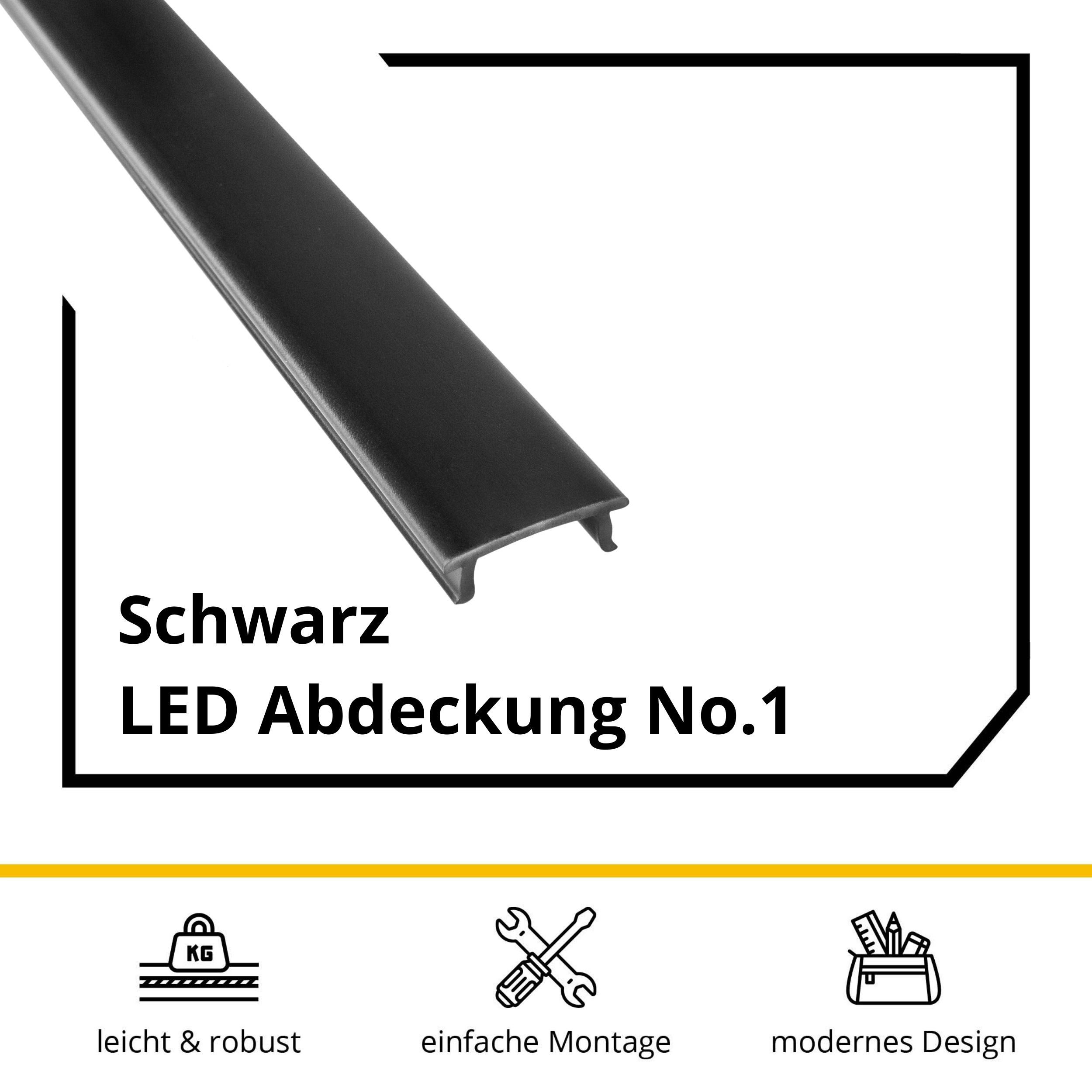 tktrading24 LED-Stripe-Profil LED-Aluprofil Abdeckung No.1 - A17-, A25-, C01-, C02- und F01-Serie – Bild 2 von 5