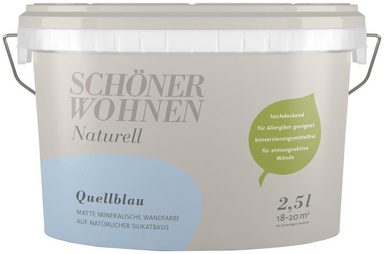 SCHÖNER WOHNEN FARBE Wand- und Deckenfarbe »Naturell Quellblau«, 2,5 l