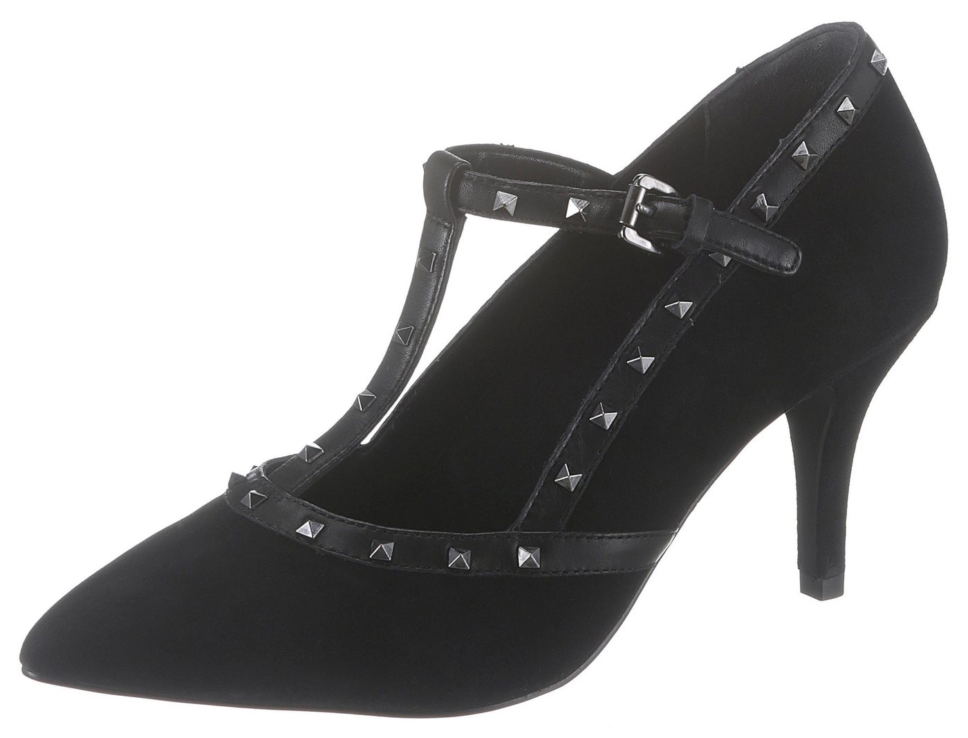 bugatti T-Strap Pumps mit modischen Nieten bugatti T-Strap Pumps mit modischen Nieten