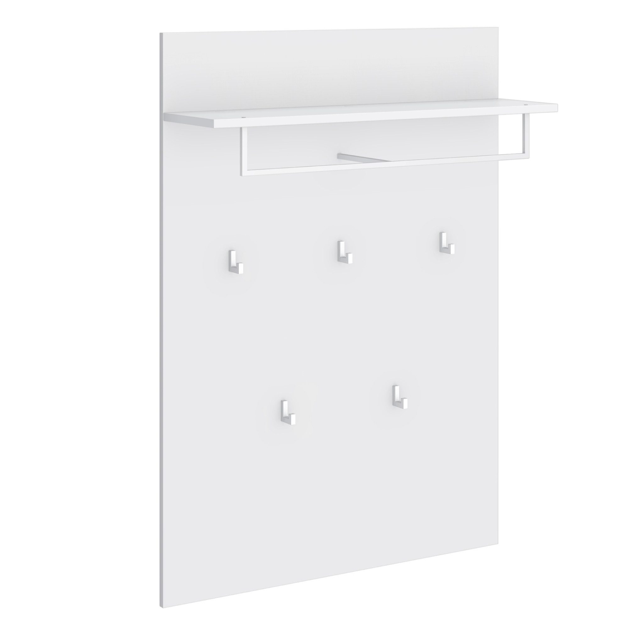 doporro Wandgarderobe Garderobenpaneel mit 5 Haken 108*78*21.6cm Gabo-01, mit Ablage