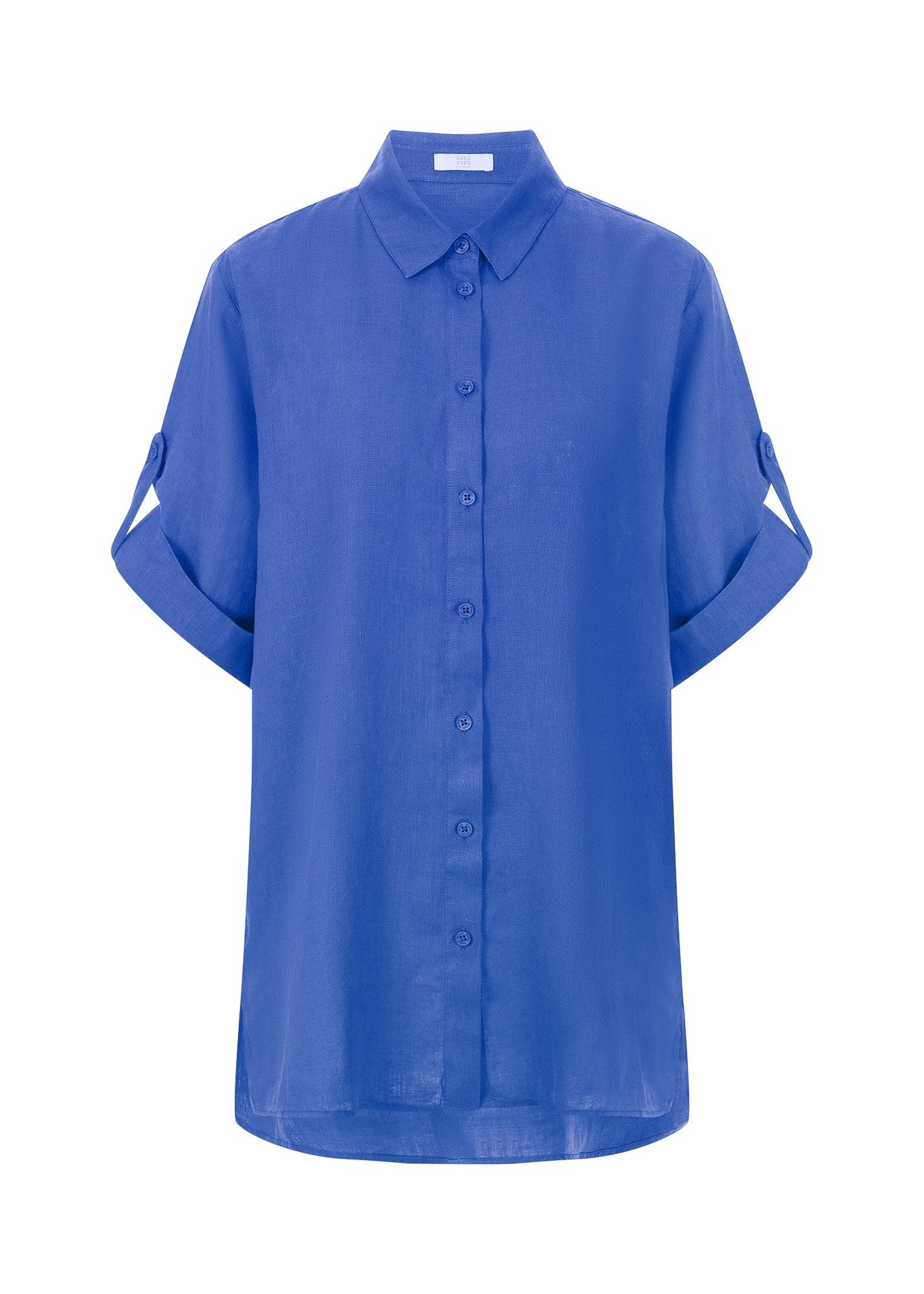 Blusentop Leinenbluse - Gerade