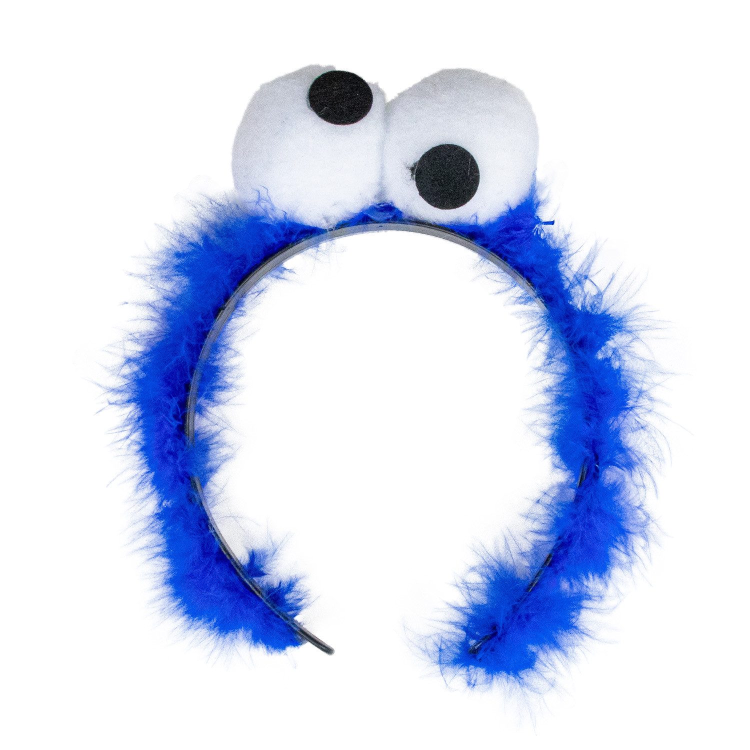 Das Kostümland Kostüm Cookie Krümelmonster Haarreif, Blau mit Kulleraug