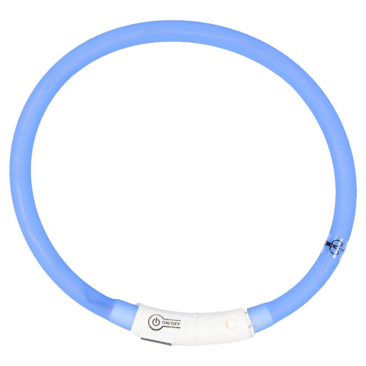 Leuchthalsband Flash Light Ring USB Silikon blau