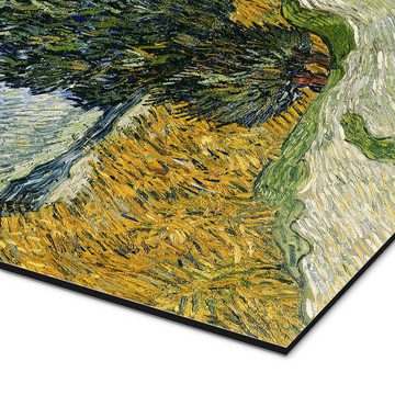 Posterlounge Alu-Dibond-Druck Vincent van Gogh, Straße mit Zypressen, Wohnzimmer Mediterran Malerei