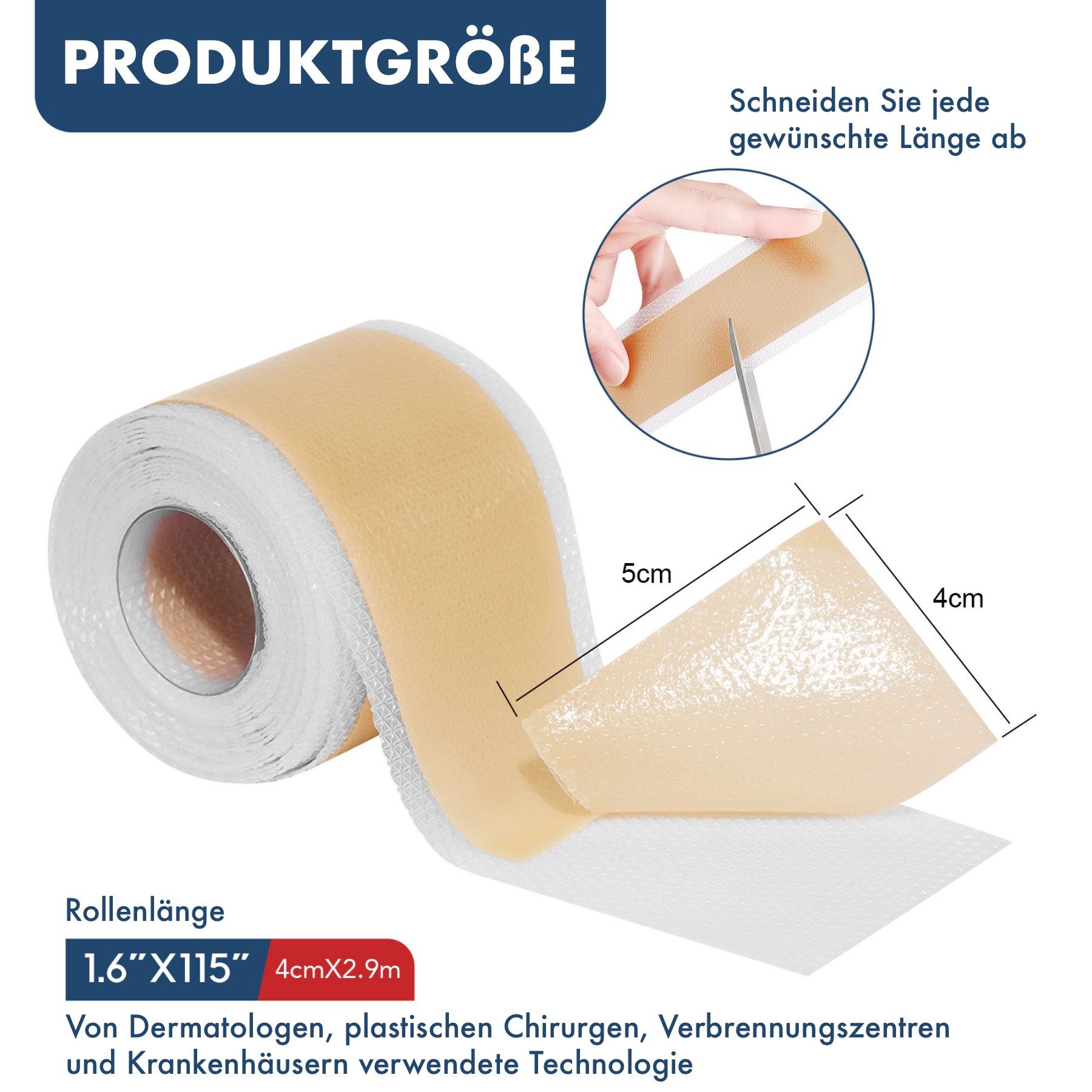 P-Beauty Cosmetic Accessories Wundpflaster Narbenpflaster Narben Reduktion Silicone Scar Sheets in 5 Größen