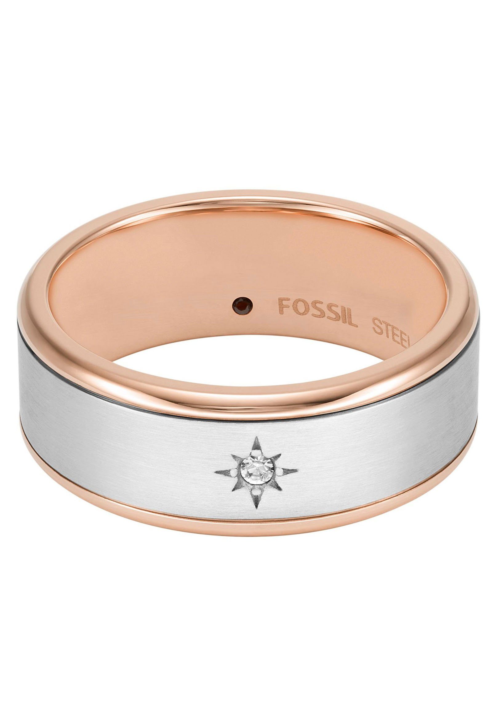 Fossil mit Fingerring JF04396998, JEWELRY, Zirkonia