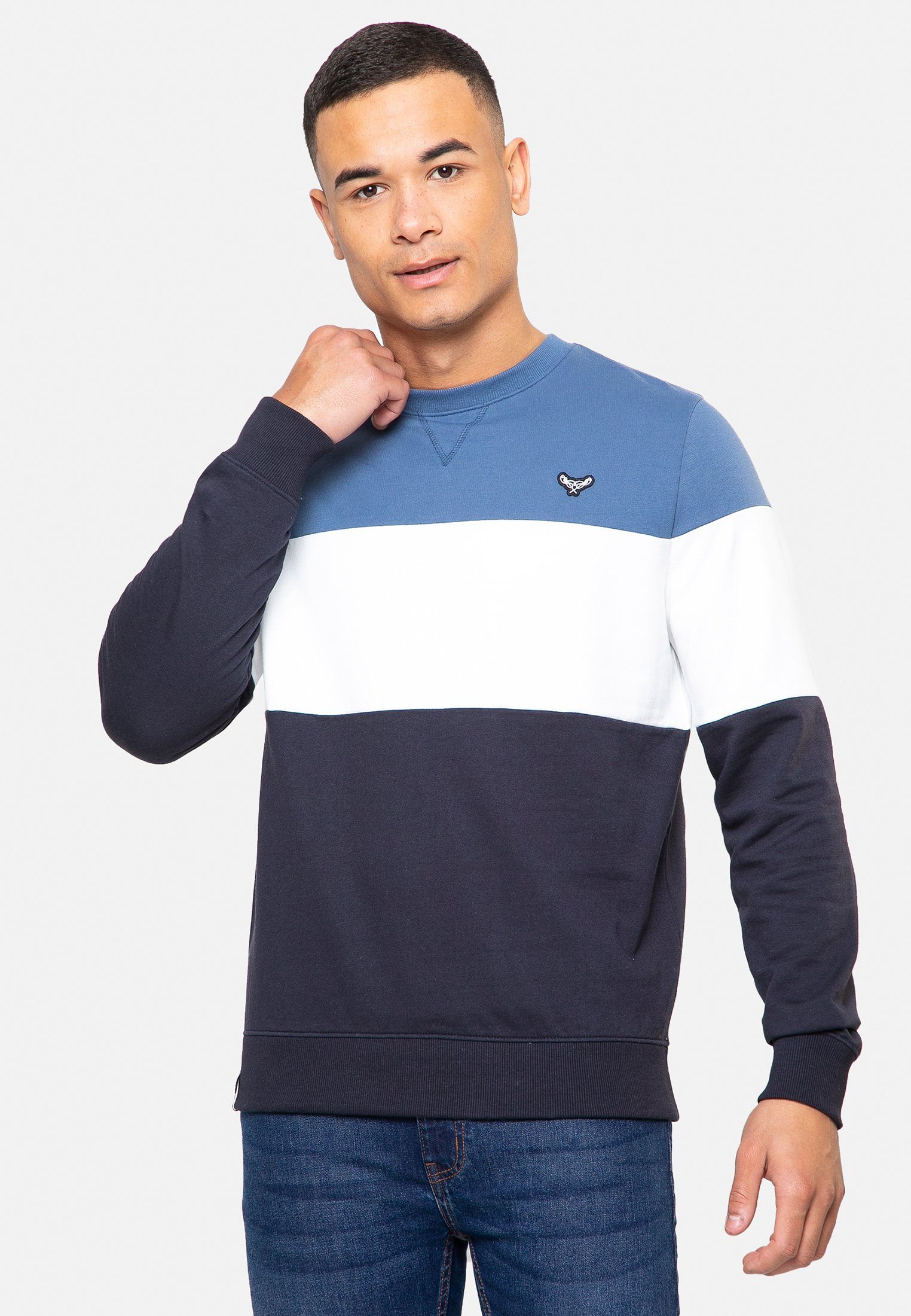 Threadbare Sweatshirt Lennox Blau