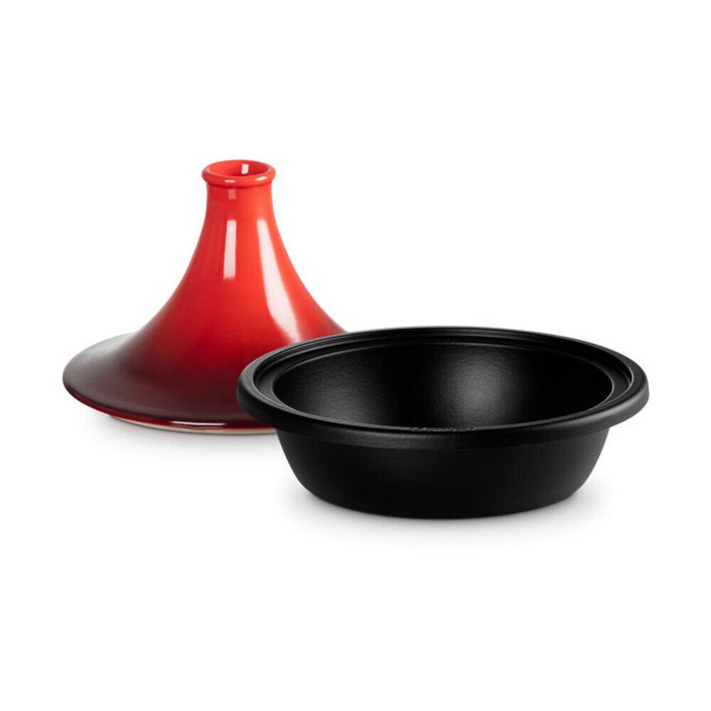 LE CREUSET Geschirr-Set Tagine 31 cm Classic kirschrot, Emailliertes Gusseisen, Gusseisen, emailliert, kirschrot, Handreinigung, backofengeeignet
