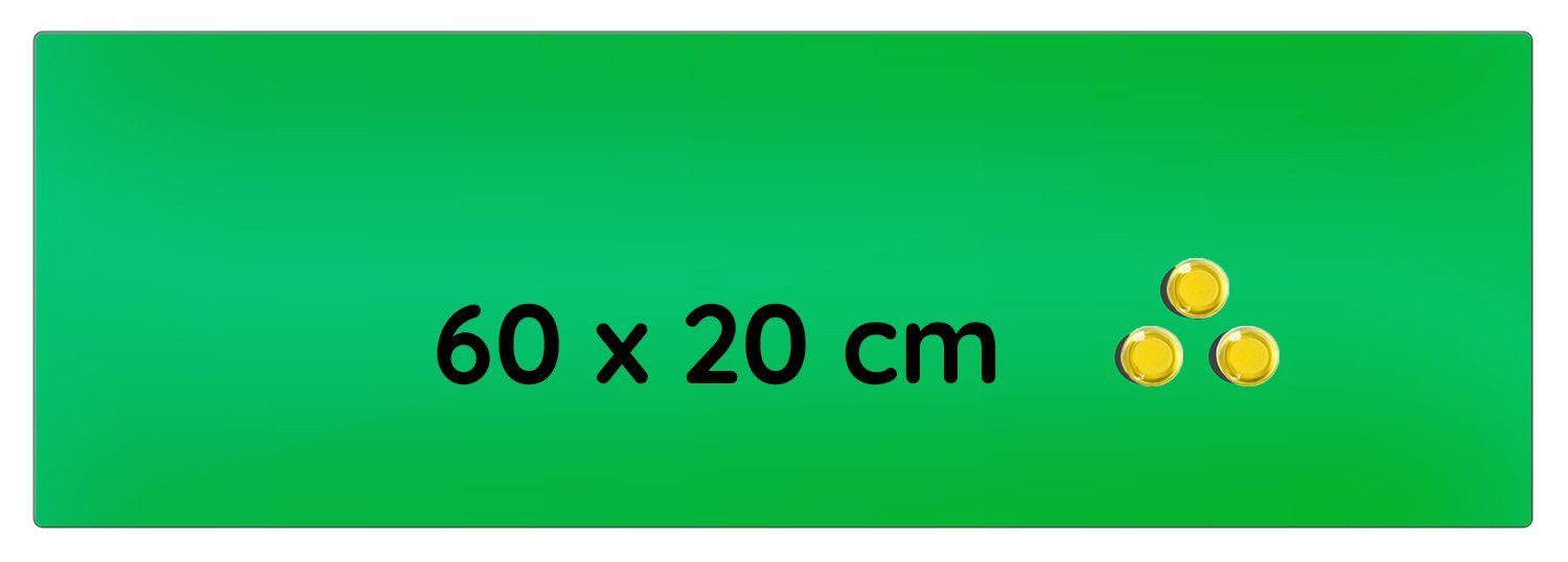 Steelboxx Memoboard Glas Magnettafel Glasboard Anheften Notizzetteln (inkl. grün, (Spar - 3 Magnete) zum Set, 1-tlg), von