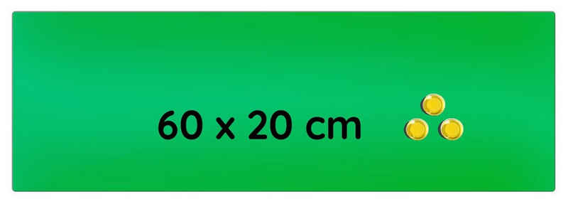 Steelboxx Memoboard Glas Magnettafel Glasboard grün, (Spar Set, 1-tlg), - zum Anheften von Notizzetteln (inkl. 3 Magnete)