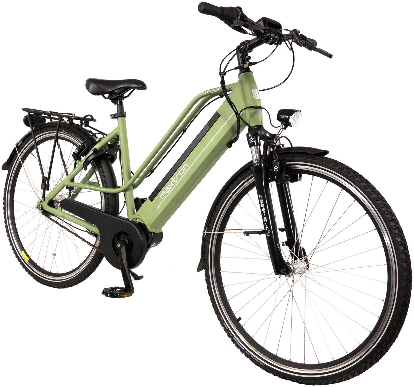 Thumbnail - Maxtron E-Bike Trekkingrad MT 12X, 7 Gang Shimano NEXUS Schaltwerk, Nabenschaltung, Mittelmotor, 360 Wh, (mit Ringschlos...