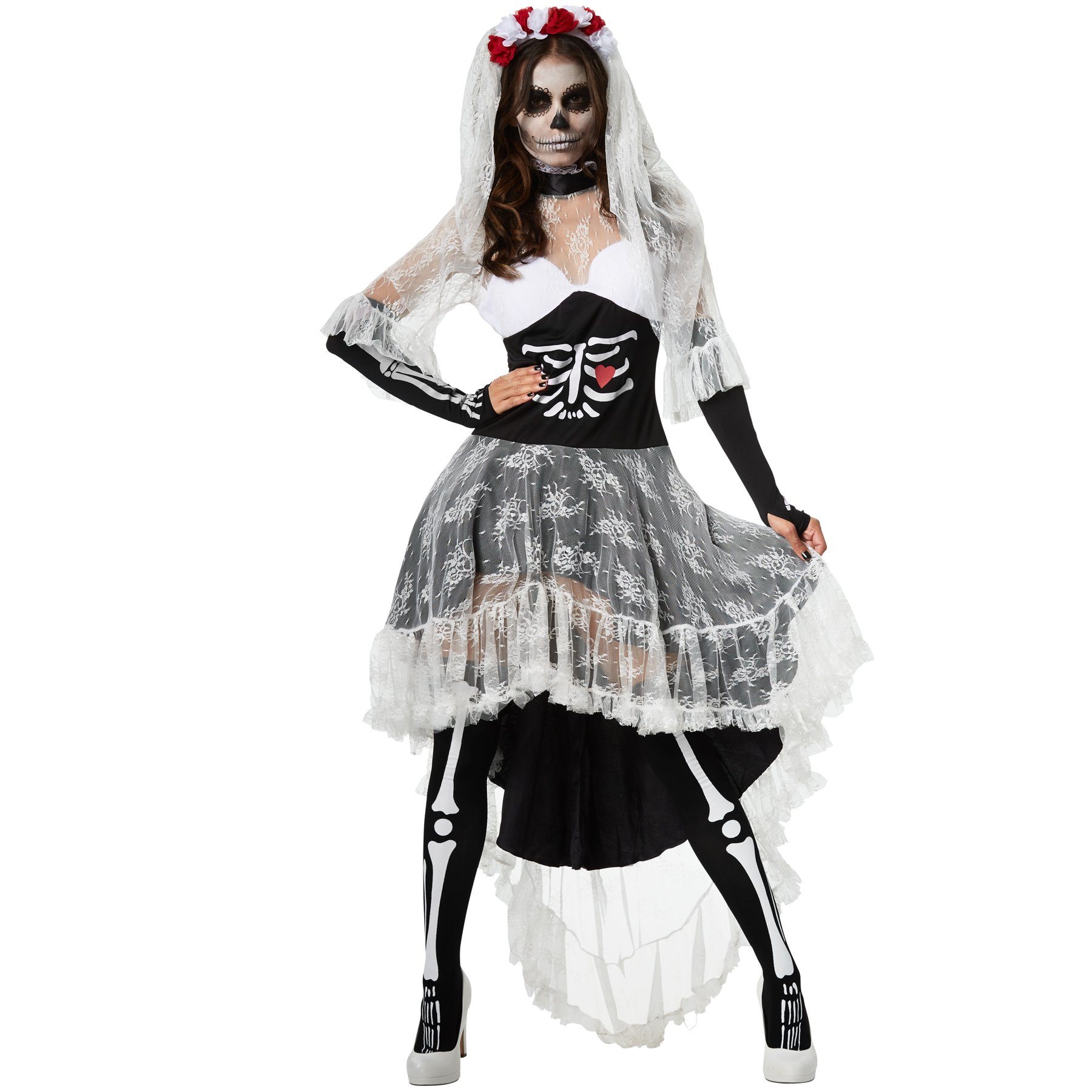 dressforfun Kostüm »Frauenkostüm Gruselige Skelett-Braut« online kaufen |  OTTO