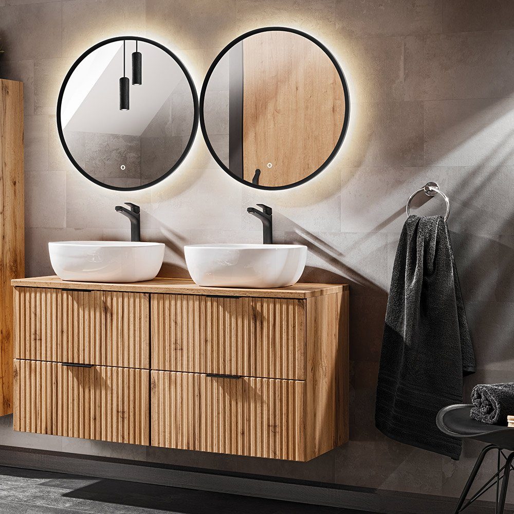 Lomadox Badmöbel-Set ADELAIDE-56, (Spar-Set, 3-St), Wotaneiche günstig online kaufen