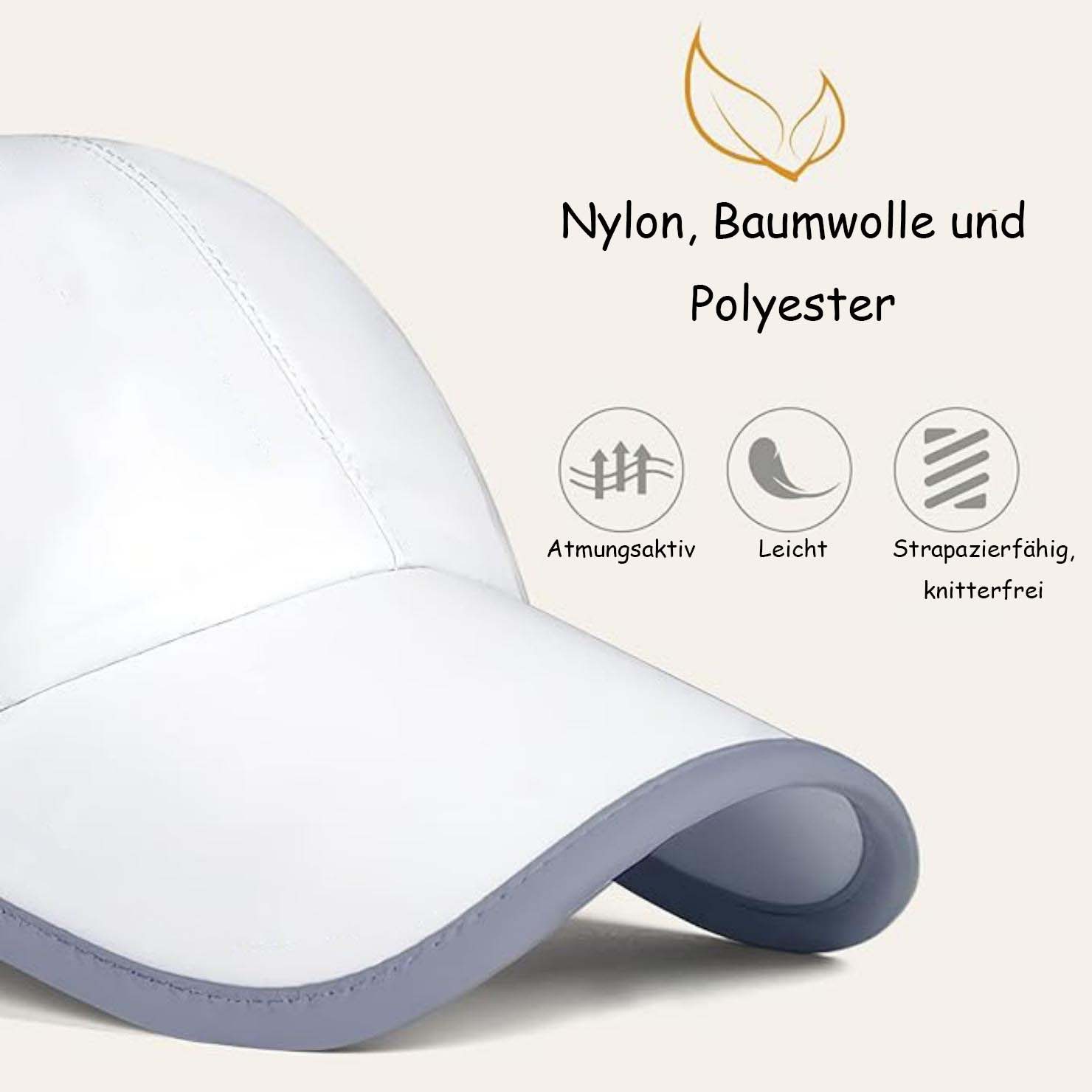 Bwecuy Baseball Cap Modisches Lässig Atmungsaktiv Mesh Sportkappe Leichte Faltbare