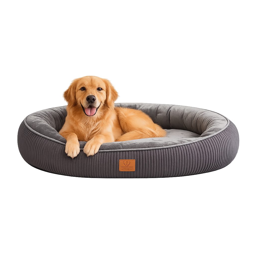 Warenhammer Hundebett Orthopädisches Premium Hundebett, flauschig weich, abnehmbar/waschbar, gepolsterter Rand ca. 15-17 cm hoch, weiches Flanell / herausnehmba – Bild 5 von 5