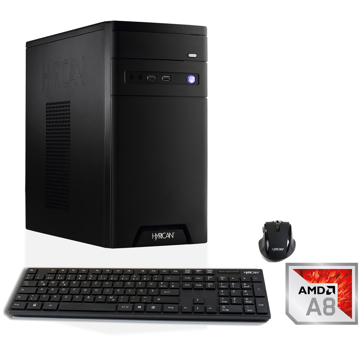 HYRICAN PC A8-9600 8GB DDR4 RAM 240GB SSD 1TB AMD Radeon R7 on APU »CyberGamer 6219« HYRICAN PC A8-9600 8GB DDR4 RAM 240GB SSD 1TB AMD Radeon R7 on APU »CyberGamer 6219«