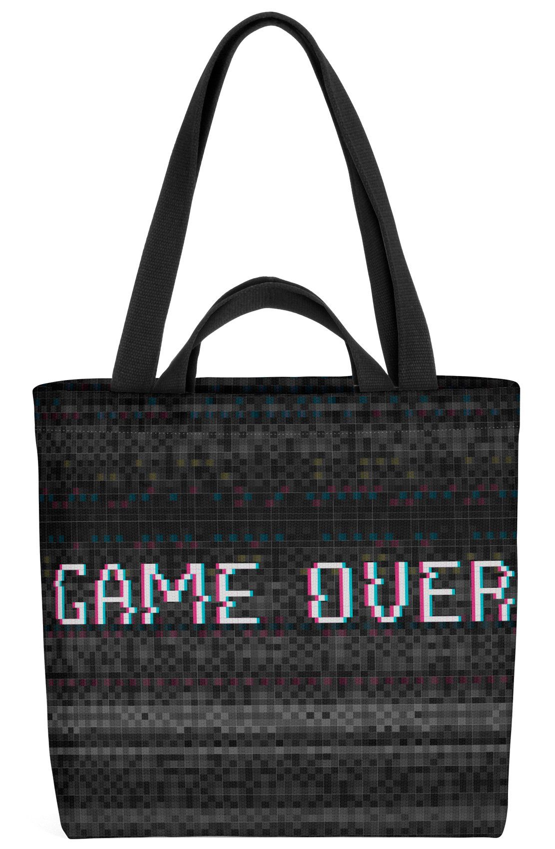 VOID Henkeltasche (1-tlg), Pixelsturm Monitor Grafik Pixel Rauschen Computer Pixelrauschen Bilds