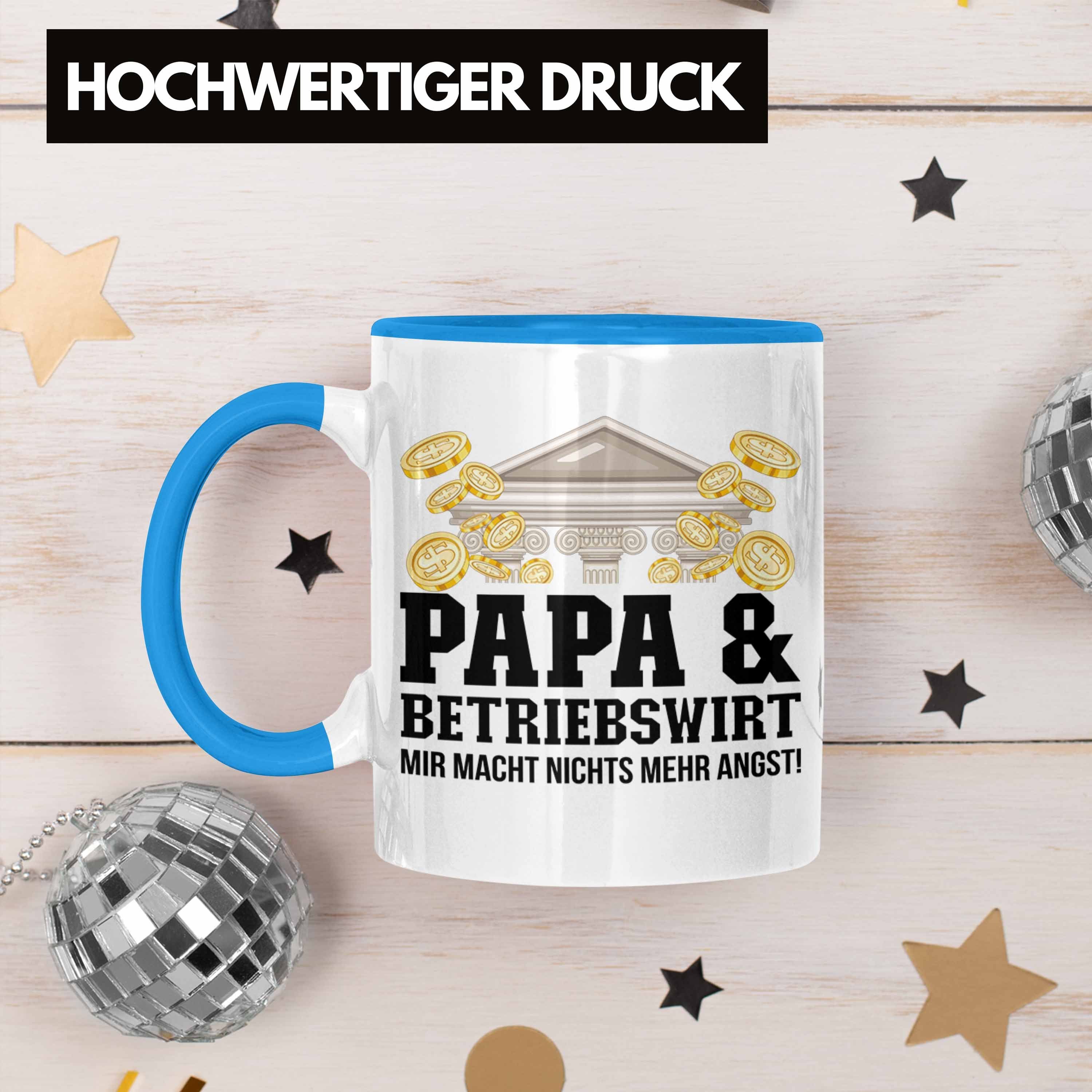 Trendation BWL Tasse Vater Trendation Blau - Betriebswirt Tasse für Ge und Papa Geschenkidee