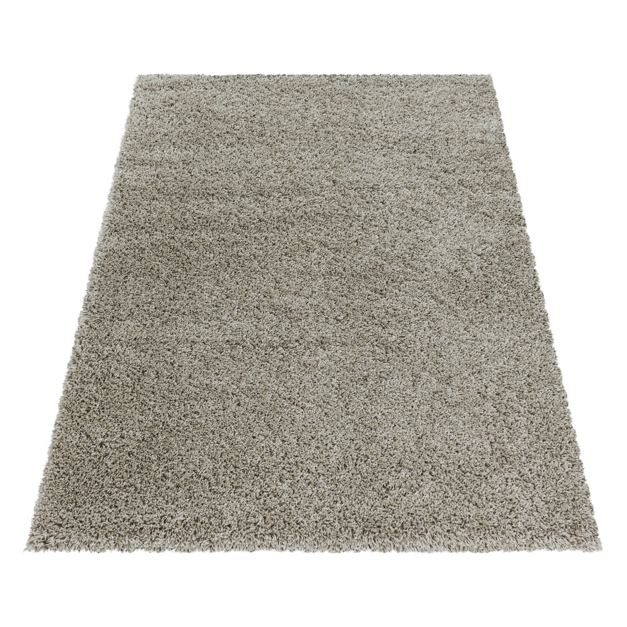 SIMPEX24 Teppich Unicolor - Einfarbig, Läufer, Höhe: 30 mm, Einfarbig Shaggy Teppich Wohnzimmer Langflor Versch. Farben und Größen