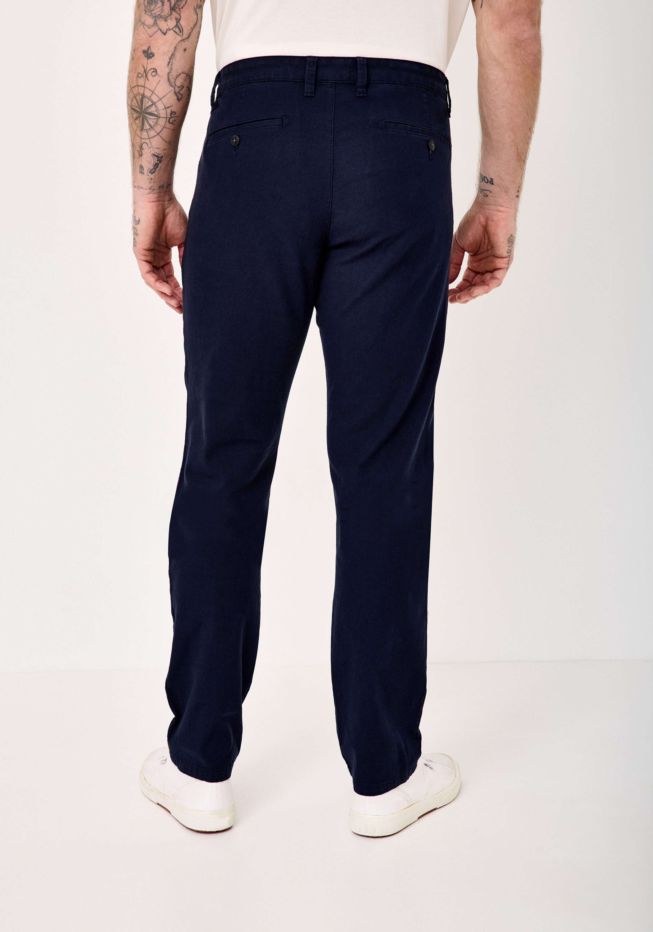 Redpoint Chinohose JASPER Regular Fit Baumwolle-Leinen Chino mit Stretch