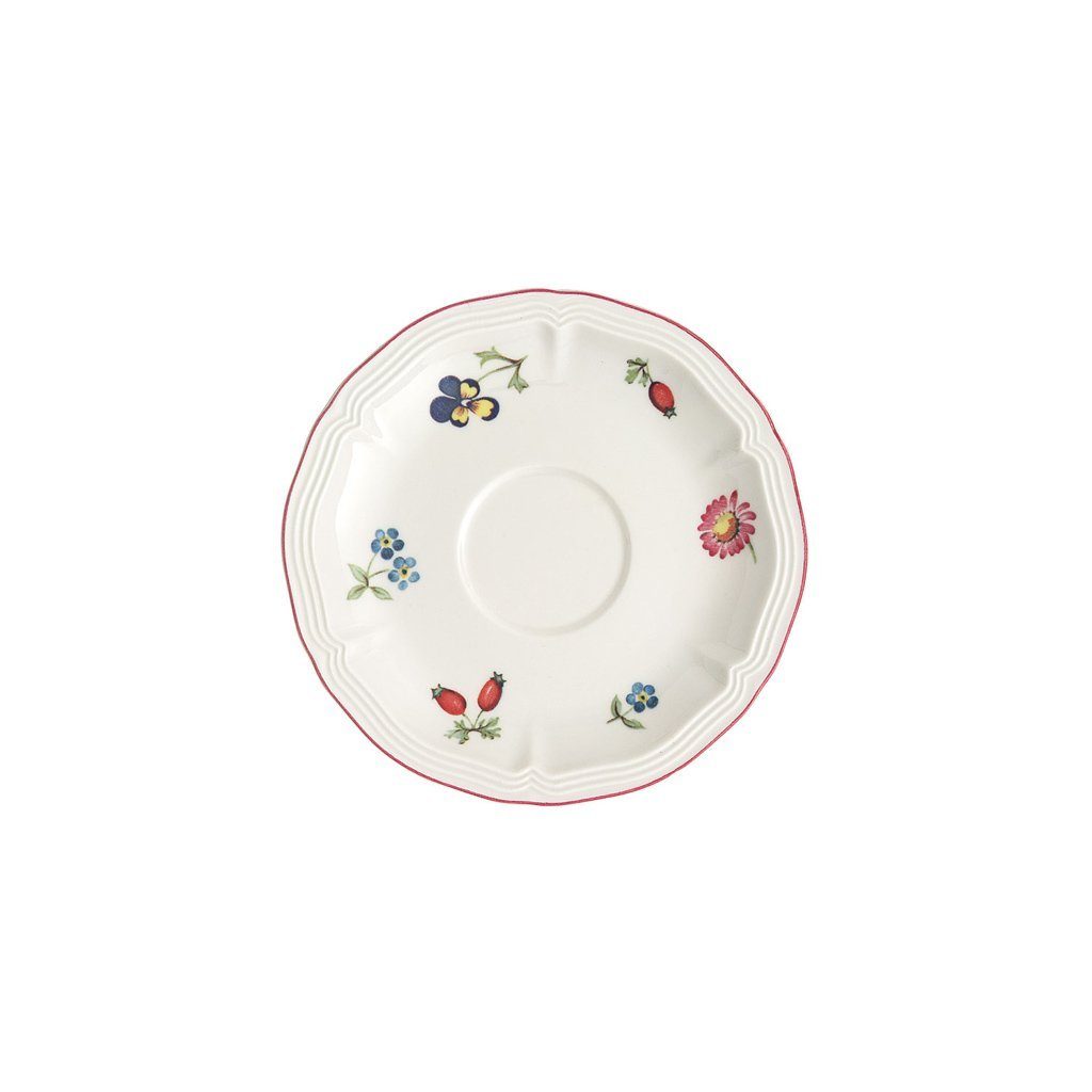 Villeroy & Boch Untertasse Petite Fleur Mokka-/Espresso-Untertasse, (1 St), Premium Porcelain, mikrow.- & spülm.sicher, Made in Germany