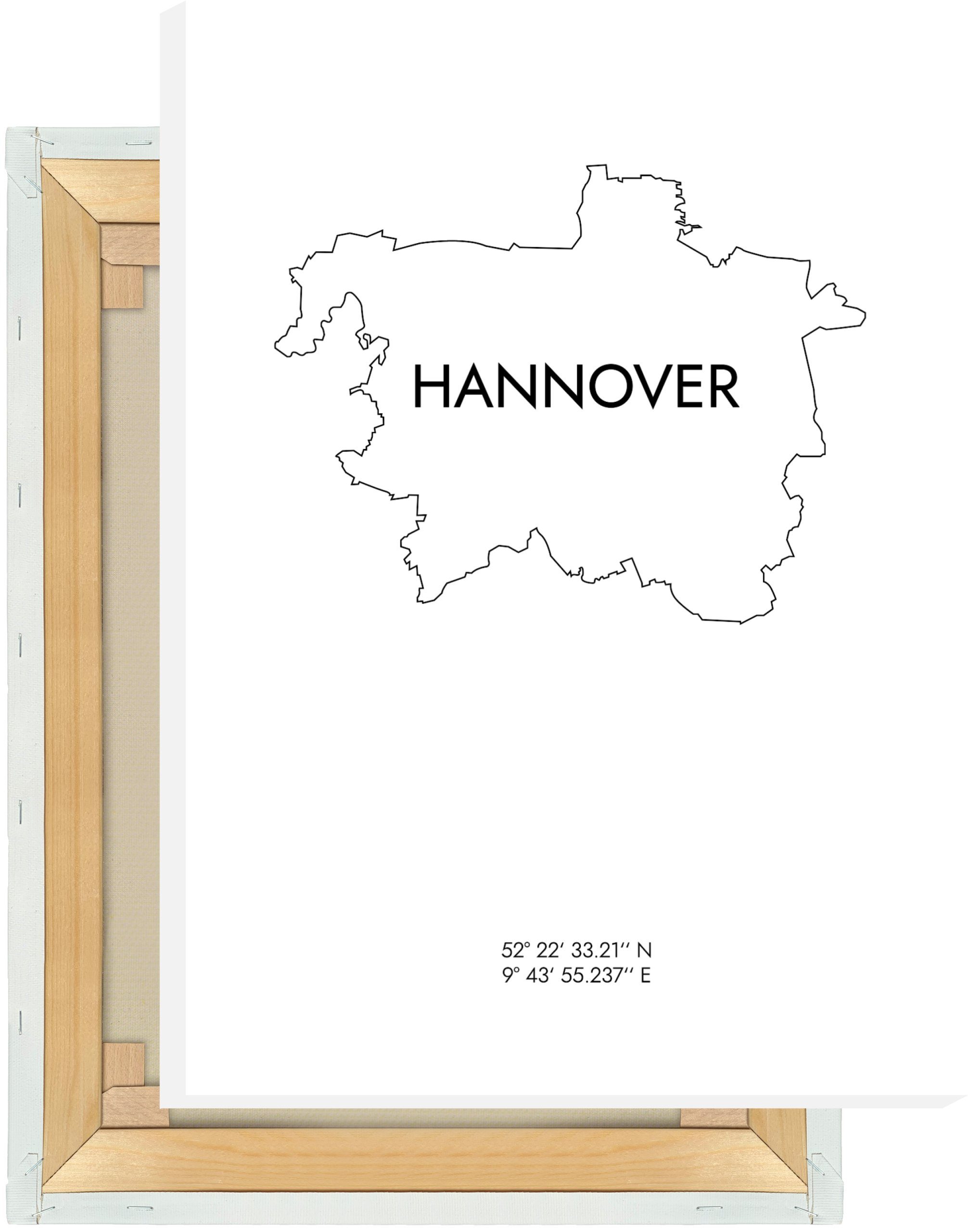 MOTIVISSO Leinwandbild Hannover Koordinaten #8