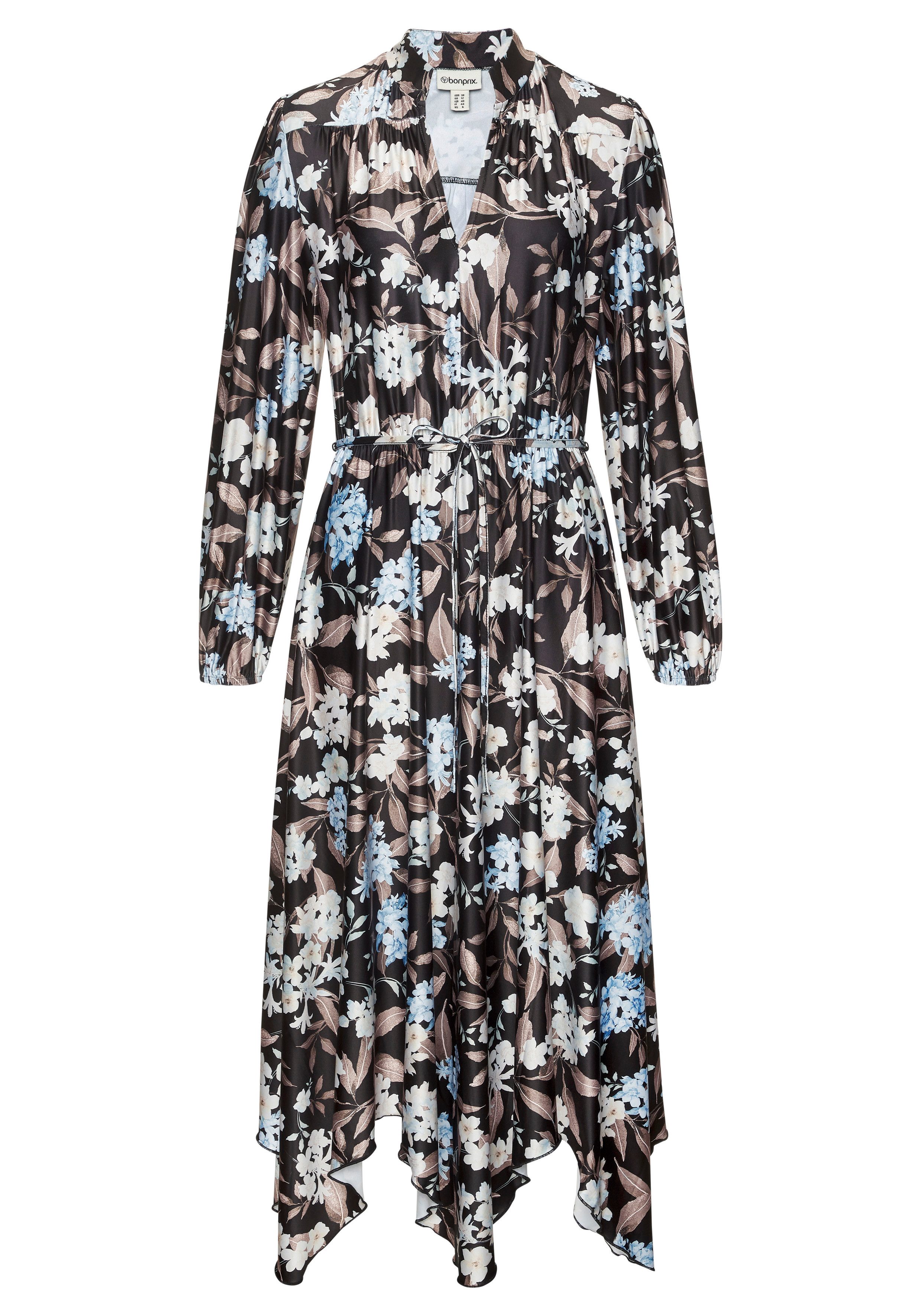 LASCANA Midikleid (mit Bindegürtel) aus bügelfreier Qualität mit BLumendruck. € 59,99