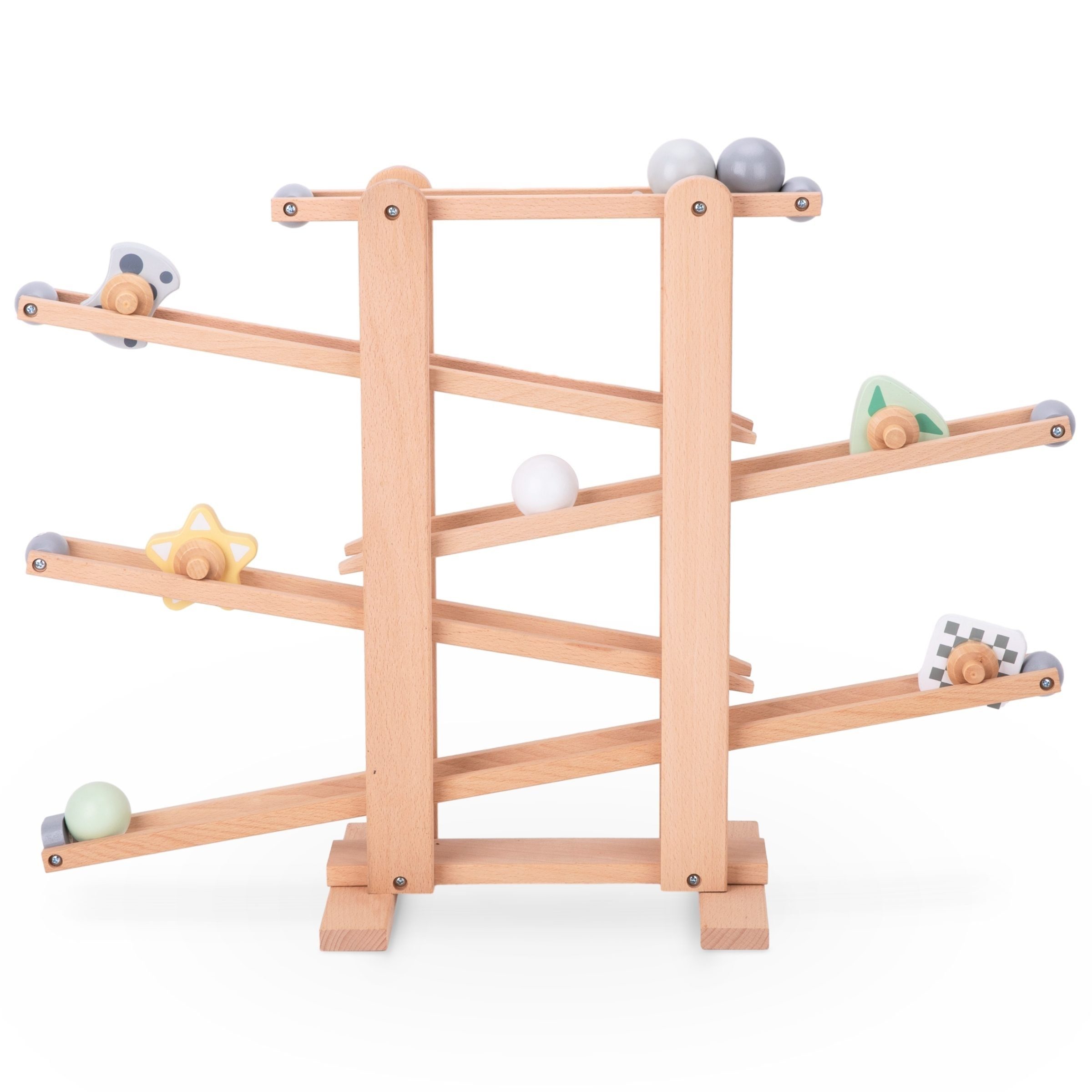 Mamabrum Kugelbahn Motorikspielzeug mit bunten Bällen - Pädagogisches Holzs günstig online kaufen