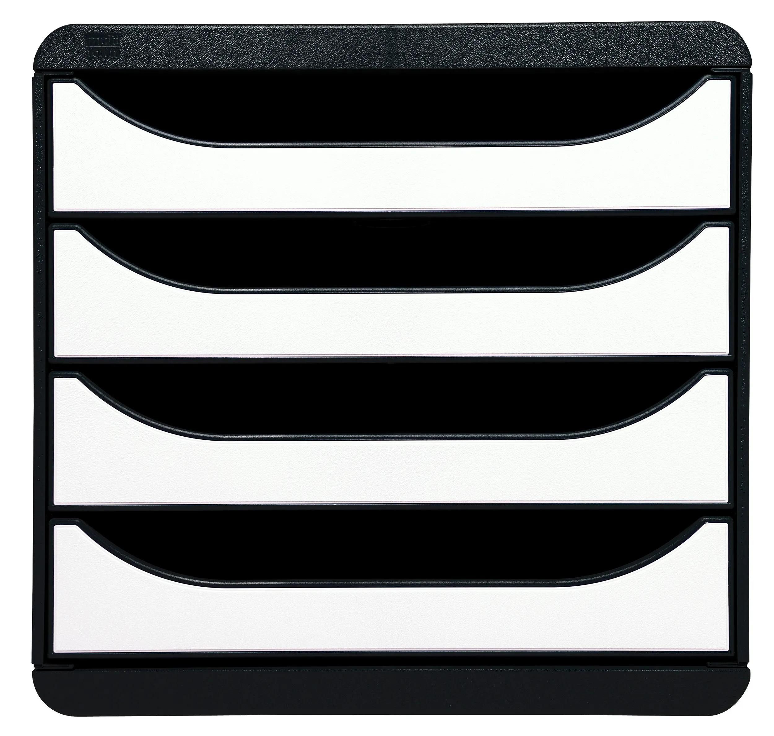 Schubladenbox Schubladenbox Big Box Plus 4 offene Schubladen Glossy Weiß 3104213D