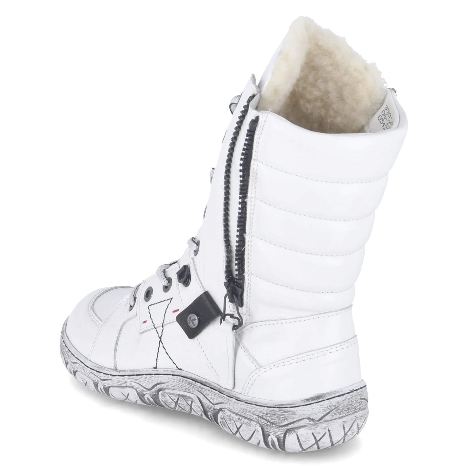 KRISBUT Krisbut 3310-2 BSF Damen Glattleder weiss Winterstiefel