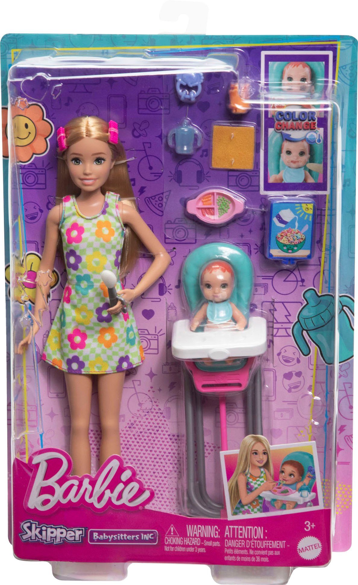 Barbie Anziehpuppe Skipper Babysitters Inc., mit Farbwechseleffekten