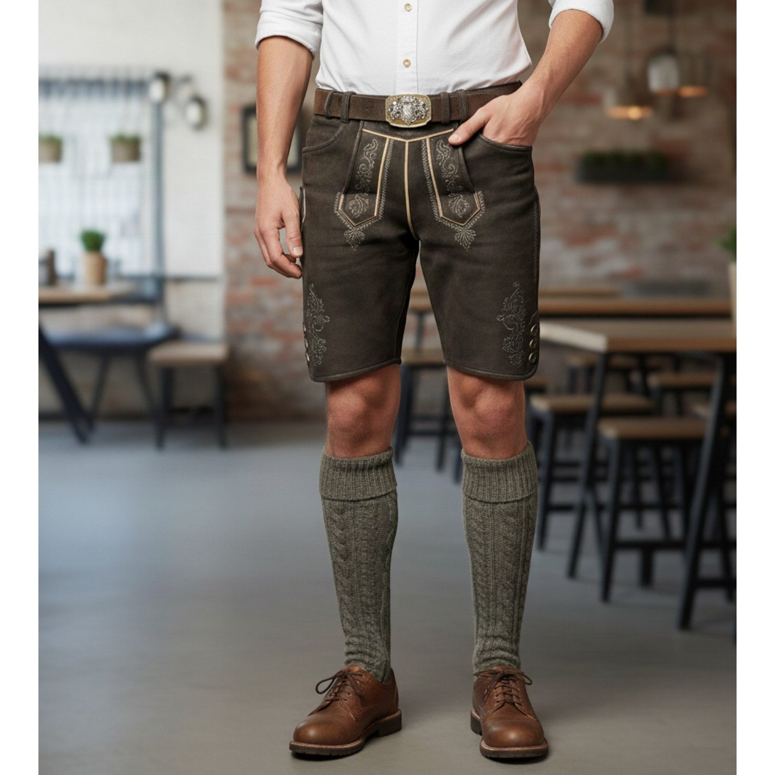 FRONHOFER Ledergürtel Herren Trachten breit (1-St) Bayern-Wappen, für Lederhose
