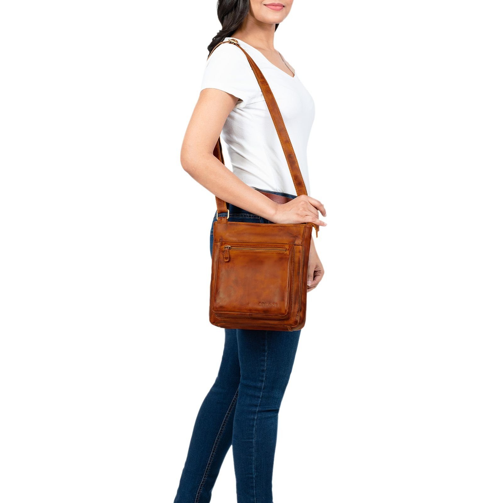 STILORD Handtasche "Kaja" Vintage Ledertasche Damen