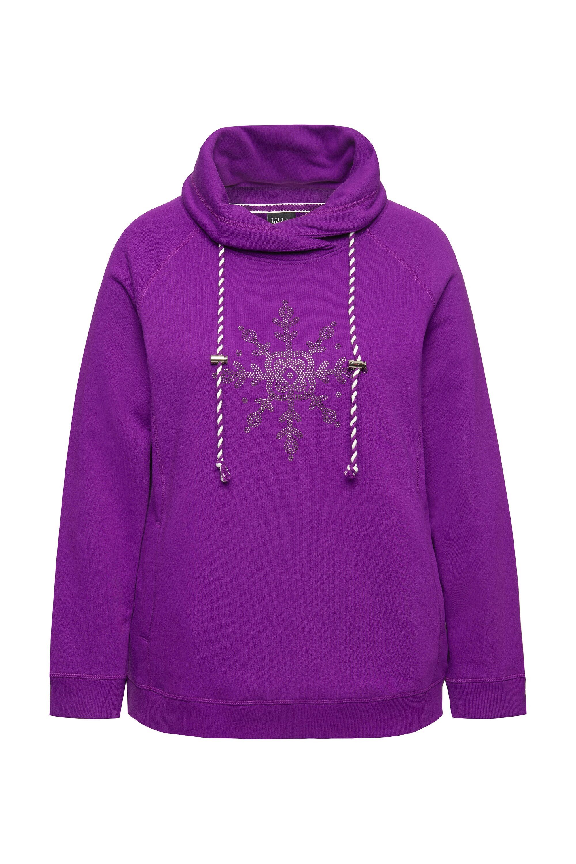 Ulla Popken Sweatshirt Sweatshirt Eisstern Stehkragen Taschen Langarm günstig online kaufen