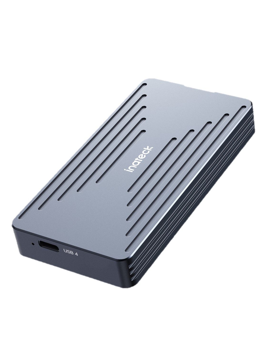 Inateck Festplatten-Gehäuse 40Gbps M.2 NVMe SSD-Gehäuse, Aluminium Festplattengehäuse, USB4.0/Thunderbolt 4, unterstützt 2230/2242/2260/2280 SSDs, M-Key