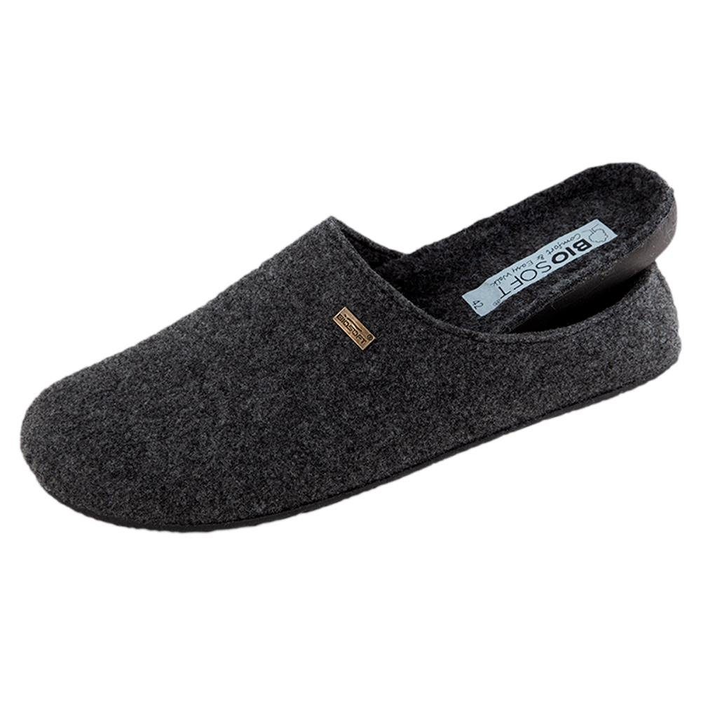 Biosoft Filz Hausschuhe Herren Größe 42 - 46 Mister Cosy, Hausschuhe Hausschuh