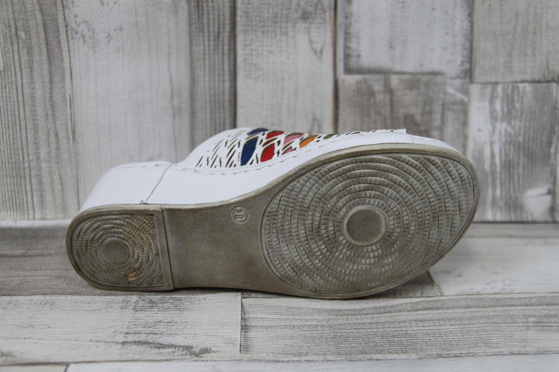Gemini Damen Keilpantolette weiß/ bunt gemustert 38 Pantolette