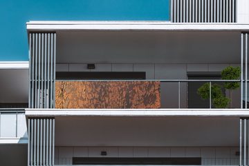 MuchoWow Balkonsichtschutz Rost - Braun - Orange - Metall - Muster - Struktur (1-St) Balkonbanner, Sichtschutz für den Balkon, Robustes und wetterfest
